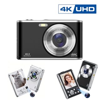 ENITIME 앞뒤면 렌즈 휴대용 4K 디지털 카메라