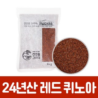 건강을그리다 2024년 페루산 레드 퀴노아 1키로 저당 저속노화 완전단백질잡곡 2024년산 고단백 레드 퀴노아 1키로 저당 건강잡곡, 1개, 1kg
