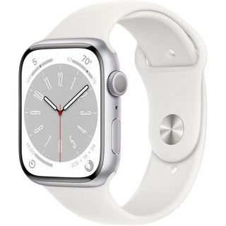 Apple Watch 시리즈 8 GPS 41mm - 흰색 스포츠 밴드가 있는 실버 알루미늄 케이스 S/M 리퍼
