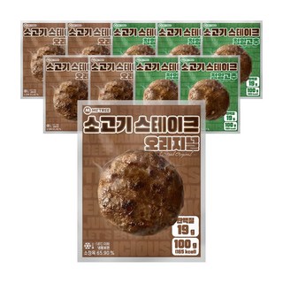 미트리 소고기 스테이크 2종 혼합구성, 10개, 100g