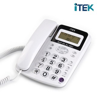아이텍 IK-300 발신자정보 표시 CID전화기 업소용전화기 카드단말기 연결 화이트, 쿠팡351010 본상품선택