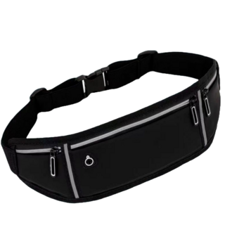 GYM BAG 초경량 고급형 방수 러닝 벨트 블랙, BLACK, 1개