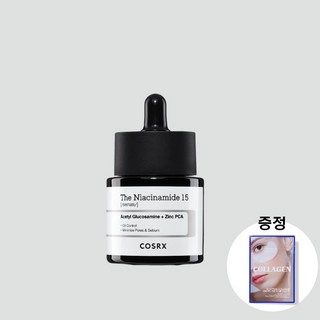 COSRX 코스알엑스 더 나이아신 15 세럼 20ml + 텐제로 콜라겐 아이패치 증정, 1개