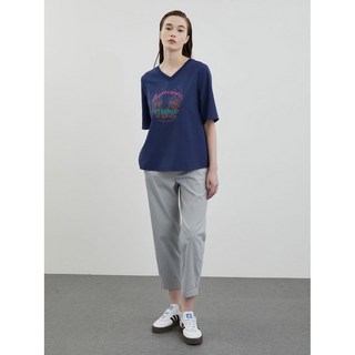 올리비아로렌 여성용 브이넥 프린팅 탑 VOCAS4M3331