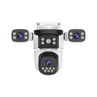 3렌즈 실외CCTV V600T 실시간 감시 알람 외부 홈캠, 1개