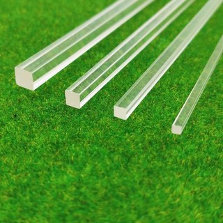10 PCS 2mm 3mm 4mm 5mm 사각 높은 투명한 아크릴 플렉시 유리 막대 DIY 수동 건축 모형 물자 길이 25cm, 02 3x250mm 10pcs, 10개