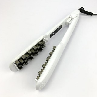 와플고데기 컬링 웨이브 히피펌 볼륨 고데기, 화이트