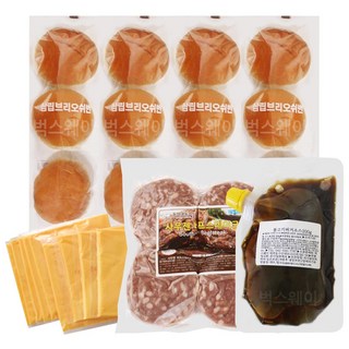 정통수제버거만들기 12인분 세트 (브리오슈번+소고기패티+소스+치즈), 12개