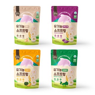지구로운 유기농아기과자 소프트링4종세트, 1세트, 160g, 지구로운 유기농 소프트링 4종 세트