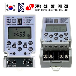 신성계전 전자식타이머 디지털 간판 가로등 24시간 일몰 일출타이머 4단자, 3.SST-34SD(30A 4단자)소형, 1개
