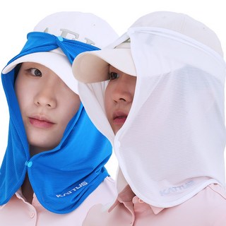 KATTS 쿨 얼굴 햇빛가리개 캡선가드, 5개, 화이트
