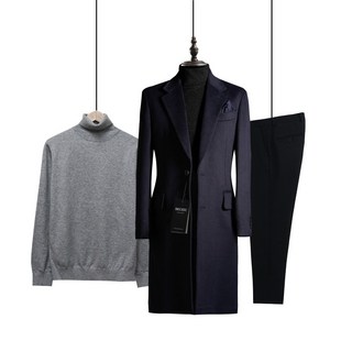 [ 코디세트 ] 비시크 테닌즈 캐시미어 울 코트+폴라 니트+슬랙스