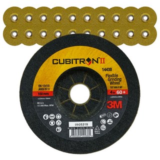 3M 큐비트론2 황금돌 4인치 연마석 옵셋 / Cubitron Flexible Grinding Wheel 4inch EN12413 ANSI B7.1, 100개