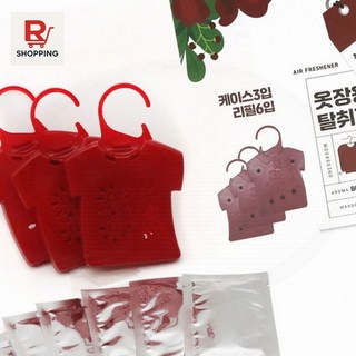 옷장용 탈취제 블랙체리향 걸이형 섬유탈취 냄새제거