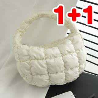 [1+1] 미니 퀼티드백 퀼팅백 패딩가방 데일리가방 (12색상), 2개, 아이보리