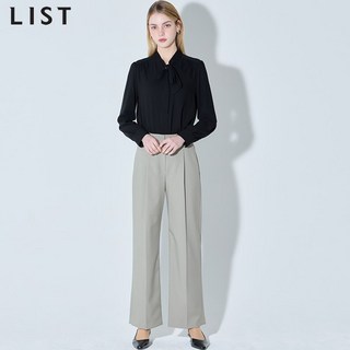 리스트 원턱 롱 와이드 팬츠