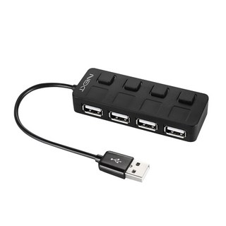 넥스트 USB 2.0 4Port 무전원허브 NEXT-204UH NEW, 01. BLACK (1년무상 A/S), 1개