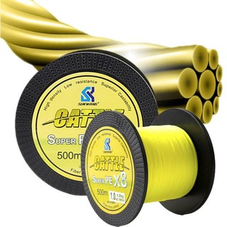 CATTLE 일본원사 내마모성 PE라인 8합사 형광 500m, 1개