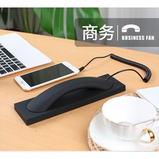 수화기 스마트폰 전화기 복고풍