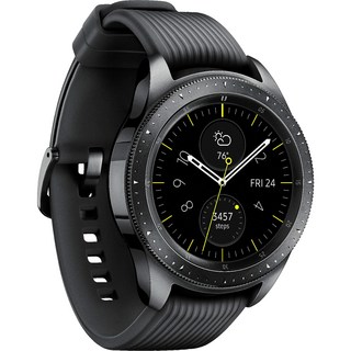 Samsung Galaxy Watch (42mm) SM-R810NZKAXAR (Blueto 삼성 갤럭시 워치(42mm) SM-R810NZKAXAR(블루투스) - 심박수 모니터 블, Black, GPS Only, Black