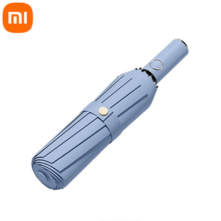 샤오미 32 뼈 솔리드 컬러 자동 우산 접이식 대형 야외 차양 UV 차단 2025NEW, 02 Blue