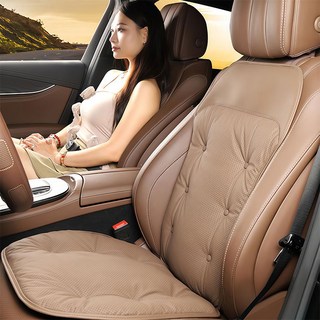 자동차 사계절 통풍 시트 방석 쿠션 허리쿠션 운전석 호환 bmw 제네시스 캐스퍼 쏘렌토 그랜저, 02.방석(밤색)운전석+조수석