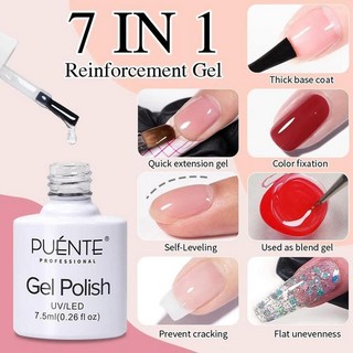 고양이 눈 자석형 매니큐어 카멜레온 퍼플 블루 에나멜 네일 아트 바니시 디자인, 1개, 1. Reinforce gel