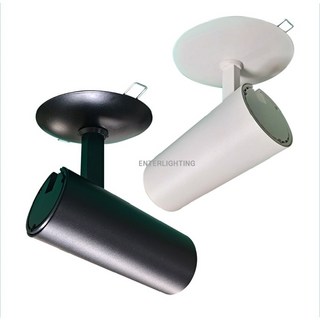 5인치 반매입 CM 원통 10W 플리커프리 회전 각도조절 LED 매입등 스포트라이트 까페 매립 다운라이트 조명, 주백(4000k), 흑, 1개