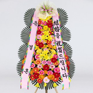 럭셔리플라워 축하고급3단화환A 개업식화환 결혼식화환 행사화환 전국꽃배달 전국배송 당일배송