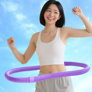 덕스훅 뱃살 다이어트 스프링 훌라후프, 1개, 퍼플, 1.5kg