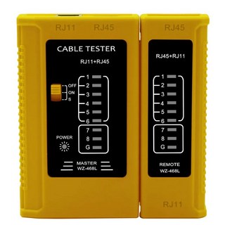 RJ45 케이블 랜 테스터 네트워크 연선 수리 도구, YELLOW, 1개
