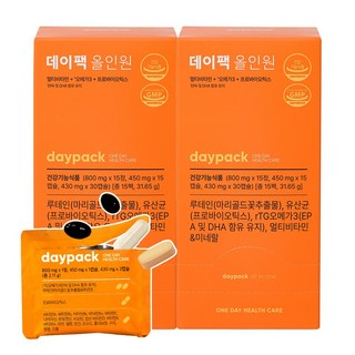 데이팩 올인원 유산균+오메가3+루테인+멀티비타민+미네랄, 15회분, 2개