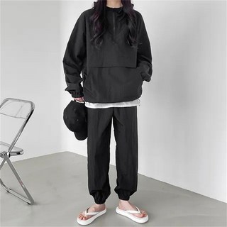 여성 아노락 조거 세트 후드집업 레이어드 조거팬츠 춘추 상하의 세트