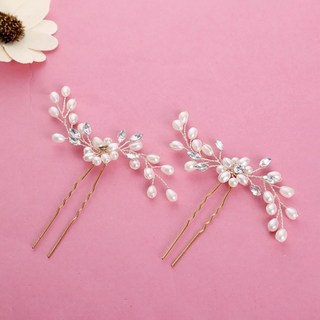 [뚠뚠보마켓] 뮤즈 코사지 헤어핀 4p 비녀 신부 셀프웨딩 장식 /DDBMK/