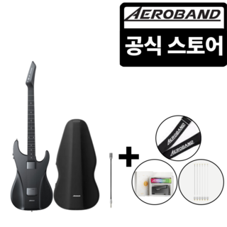 에어로밴드 기타+전용가방+전용마이크+기타거치대+여분스트링+기본스트랩+여분스트랩, 블랙, 1개