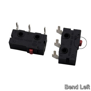 손잡이가 달린 여행 제한 스위치 KW11-3Z-2 접촉 단추 마이크로 KW12-N 2 핀 3 KW12-A NO/NC 5A 125V 250V KW12 16mm 10 개, 06 Left Bent, 1개