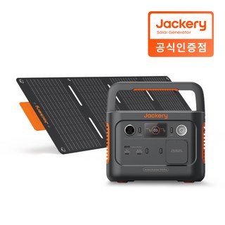 Jackery 잭커리 휴대용 파워뱅크 300 Plus + 태양광패널 SolarSaga 40W Mini 세트, JSG-0304B, Jackery 잭커리 300Plus+태양광패널 40W, 1세트