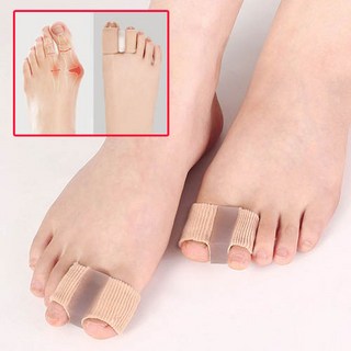 소프트 실리콘 발가락 교정기 발가락링 1SET, 아이보리, 1개