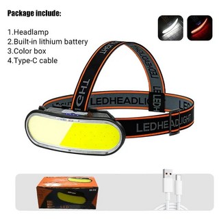 XIWANGFIRE KX-310 COB LED 헤드램프 – USB 충전식 방수 투광 조명, 캠핑, 하이킹, 낚시, 사냥 및 모험용 – 1개 XIWANGFIRE KX-310 COB LED 헤드램프 – USB 충전식 방수 투광 조명, 캠핑, 하이킹, 낚시, 사냥 및 모험용 – 1개