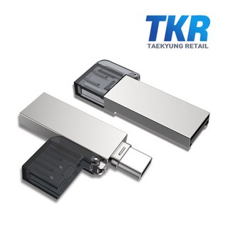 태경리테일 C타입 OTG 마이크로 SD 카드 멀티 리더기 RD-T01 소형 Micro SD 카드 리더기USB 2.0, 실버, 1개