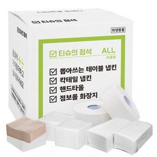 티슈의 정석 무형광냅킨핸드타올점보롤화장지 모음딜, 1개입, 1세트