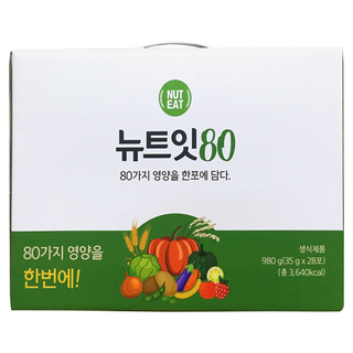 [뉴트잇80] 생식(푸른한끼) 식사대용 / 불만족시 100%환불, 980g, 1개
