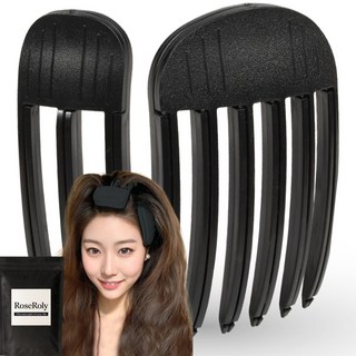 로즈롤리 뿌리 볼륨 집게 헤어 볼륨핀, 1세트, 블랙 3핀+6핀