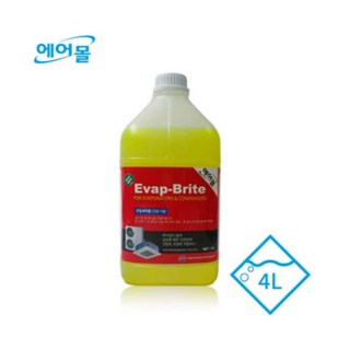 에바브라이트 3.78L 1갤론 에어컨 실내기 실외기 핀 세척제 물과 희석, 1개