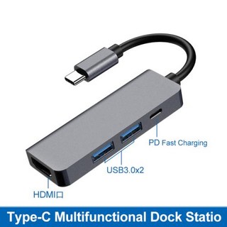 USB 3.0 허브 C타입 HDMI 분배기 맥북 프로 13 에어 M1 M2 어댑터 노트북 컴퓨터 액세서리 아이패드 맥 미니 독 스테이션, 1) 4 IN 1, 1개