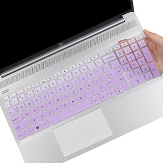키보드 커버 먼지보호 키스킨 스킨 덮개 Keyboard Cover for 17.3 HP Laptop 17 by bs ca 17t by400 by500 by300 by4633dx, GradualPurple, 1개