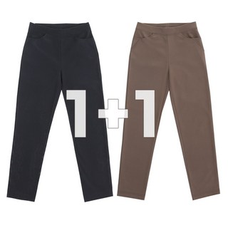 비비진 중년여성 봄가을 편안한 엄마바지 슬림 밴딩팬츠 빅사이즈 1+1