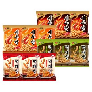 농심 먹태깡 고추장마요맛 3+먹태깡청양마요 3+새우깡3+매운새우깡3, 12개, 60g