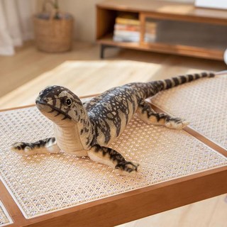 시뮬레이션 도마뱀 봉제 장난감 진짜 같은 인형 부드러운 집 생일 선물 75cm 1 개, 01 brown_01 75CM, 1) About 75cm - Brown Reptile