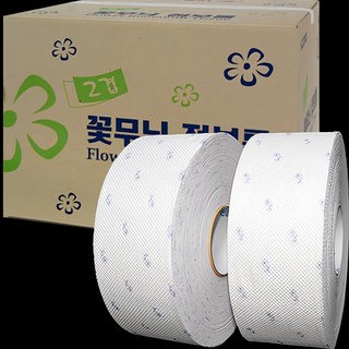푸르미 2겹 꽃무늬 점보롤, 16롤, 1세트